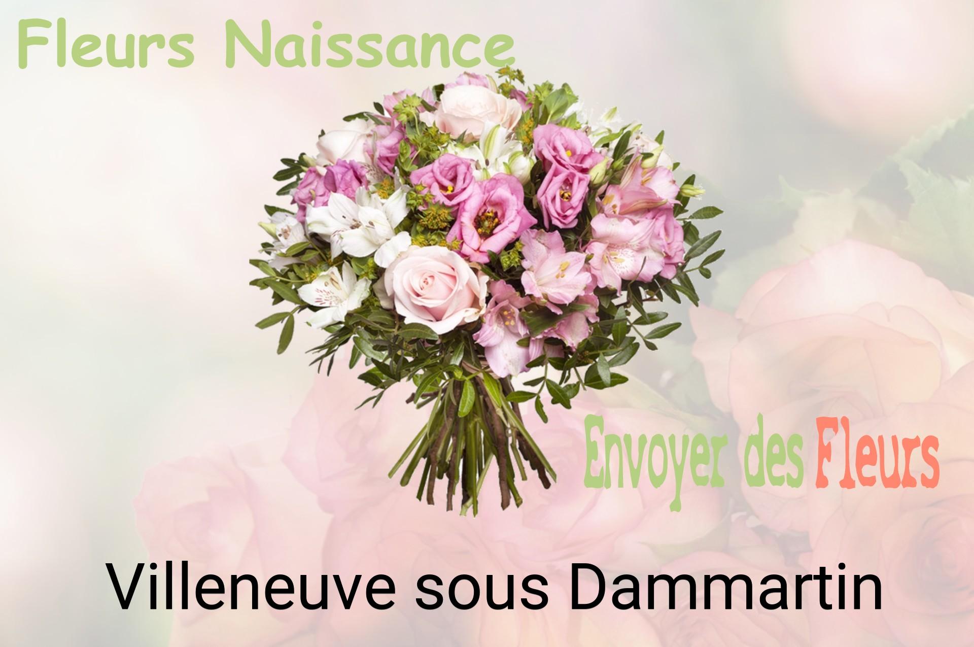 Bouquet de fleurs de naissance livré à Villeneuve-sous-Dammartin