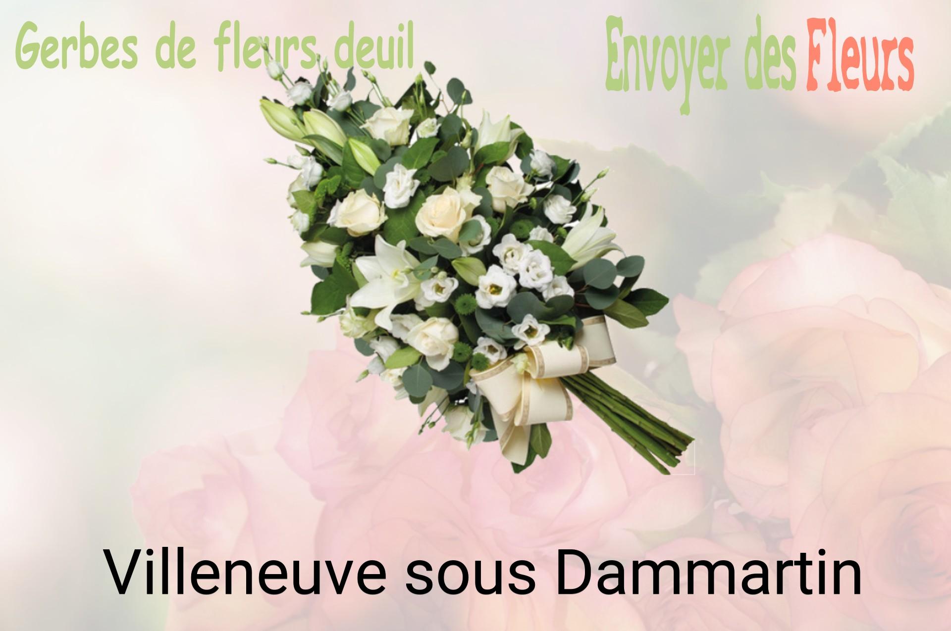 Gerbe de fleurs de deuil livrée à Villeneuve-sous-Dammartin